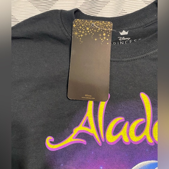 🌸Nwt Disney Aladdin Sz Medium Tee Black - Picture 4 of 10